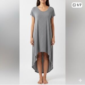 Halston Gray Maxi Dress